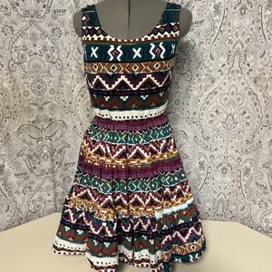 VTG Frederick's Of Hollywood 80s/90s Southwestern StyleTank Swing Dress Sz 9-10